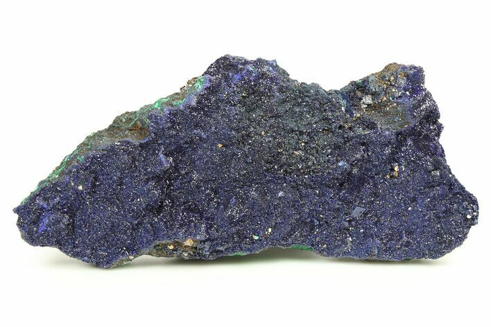 Sparkling Azurite Crystals on Fibrous Malachite - China #274676